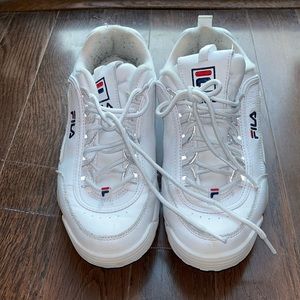 Fila White Chunky Sneakers Size 10